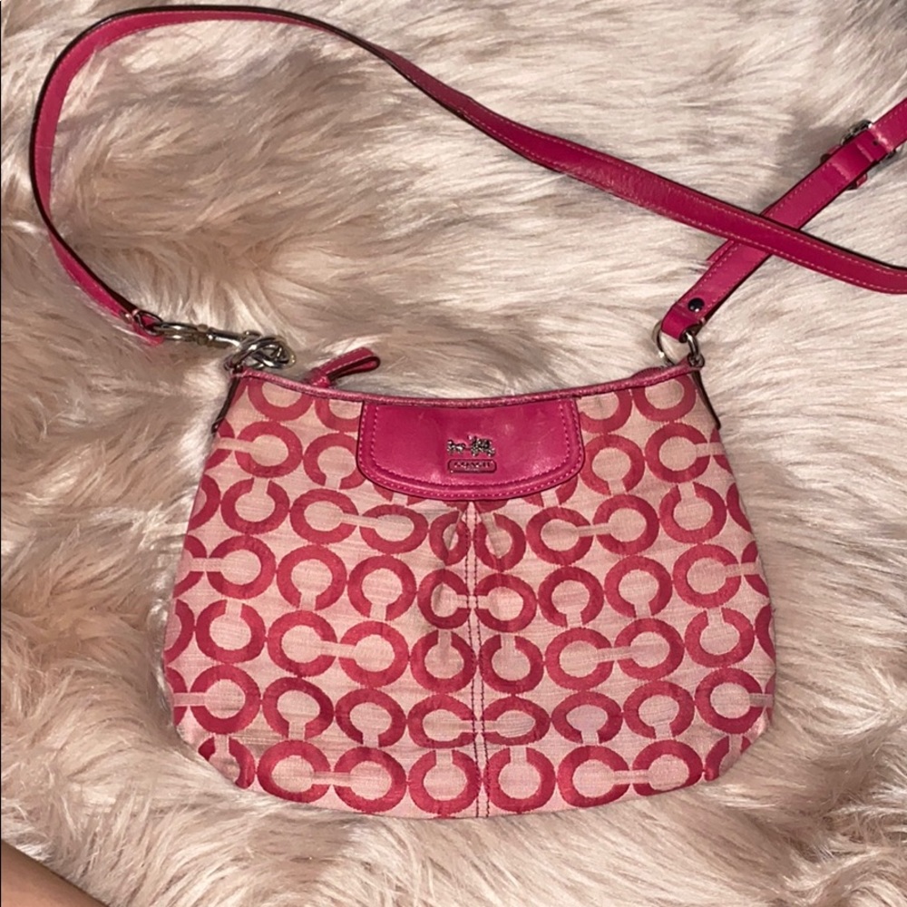 Pink coach crossbody